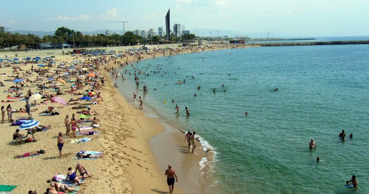 La playa de Nova Icaria (Barcelona)